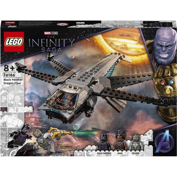 Imagem de Marvel Dragon Flyer, brinquedo de construção dos Vingadores com 3 minifiguras, conjunto de super-heróis