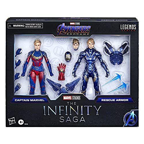 Imagem de Marvel Hasbro Legends Série 6 polegadas Scale Action Figure Toy Captain and Rescue Armor 2-Pack, Infinity Saga Character, Premium Design, 2 Figuras e 12 Acessórios