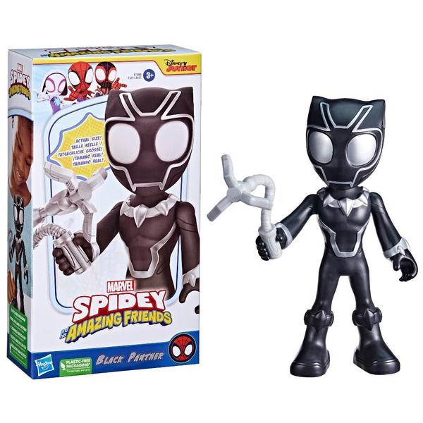 Imagem de Marvel Spidey e Seus Amigos Espetaculares Boneco Grande Pantera Negra F7260 Hasbro