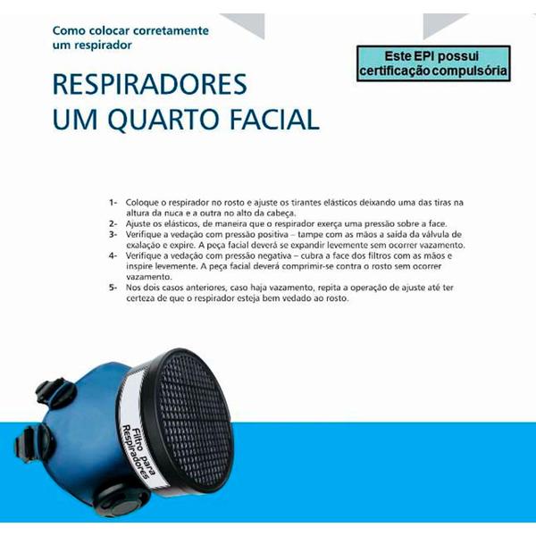 Imagem de Mascara 1/4 facial com filtro (p) agro. plastcor