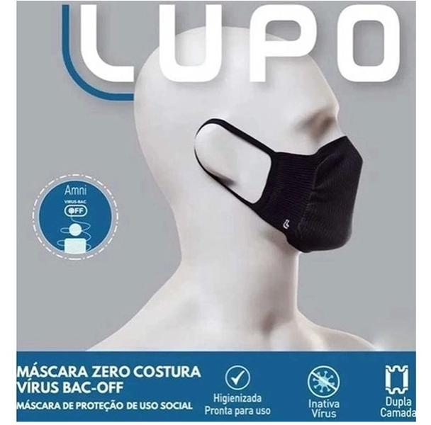 Imagem de Máscara Adulto Lupo Kit 2 Unidades Preta - 36004U