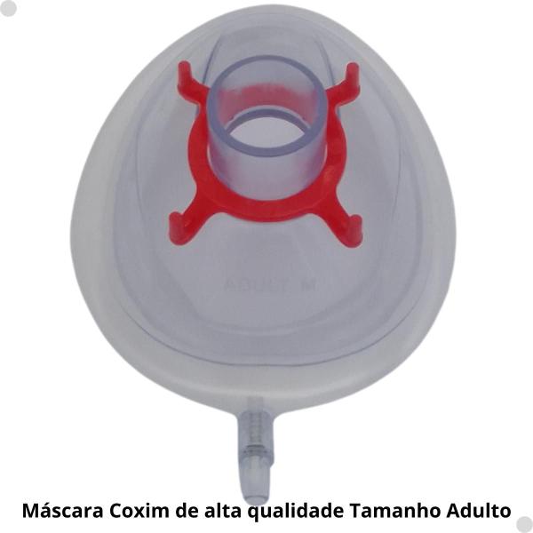 Imagem de Máscara Coxim Facial Inflável Descartavel Adulto Vermelho