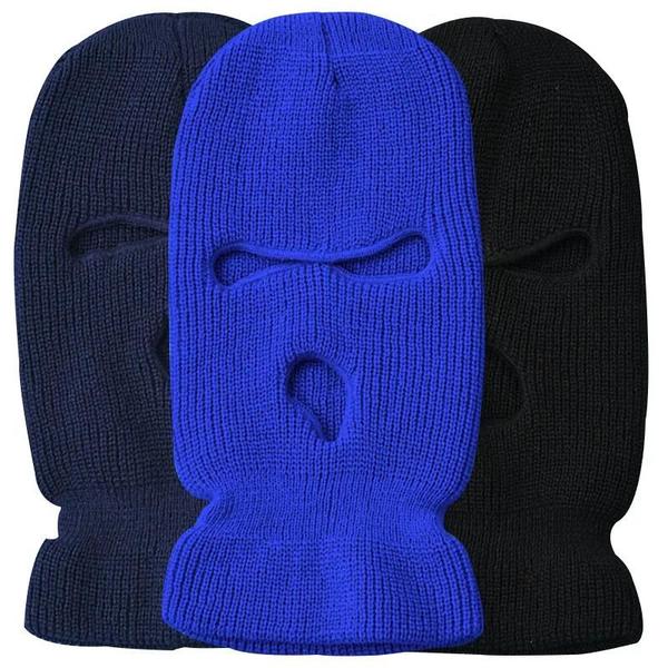 Imagem de Máscara de Esqui Balaclava Unissex para Inverno - Quente, à Prova de Vento e com 3 Buracos