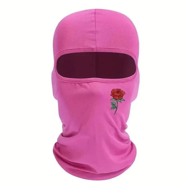 Imagem de Máscara de Esqui e Balaclava Retrô Rosa - Protetor Facial para Homens e Mulheres