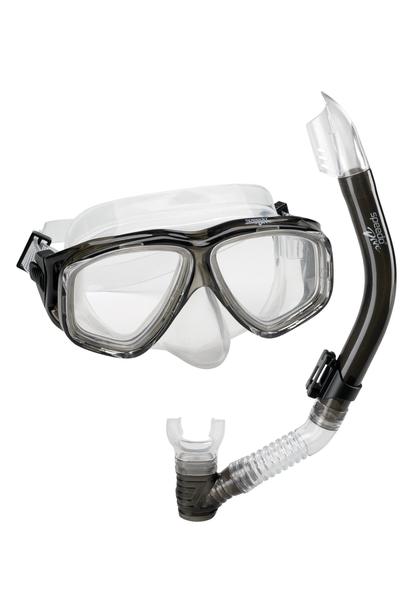 Máscara de mergulho com snorkel de natação Speedo Adventure Series MS Smoke Imagem de Máscara de mergulho com snorkel de natação Speedo Adventure Series MS Smoke
