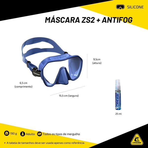 Imagem de Máscara De Mergulho Cressi ZS2 & Anti-Fog