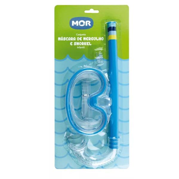 Imagem de Máscara de Mergulho Infantil Kit Máscara e Snorkel Mor REV02