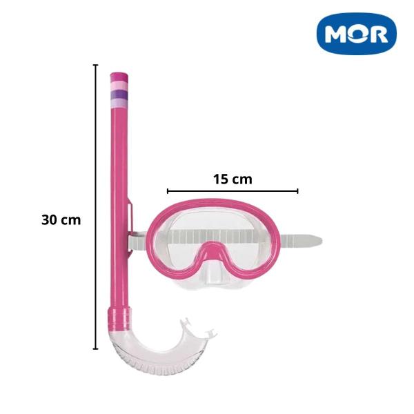 Imagem de Máscara de Mergulho Infantil Kit Máscara e Snorkel Mor REV02