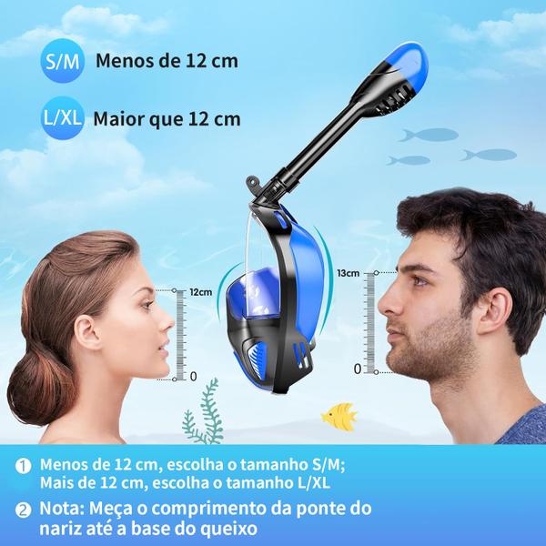 Imagem de Máscara de Mergulho Kit Óculos Antiembaçante Snorkel Respirador Com Válvula à Prova D'água Original