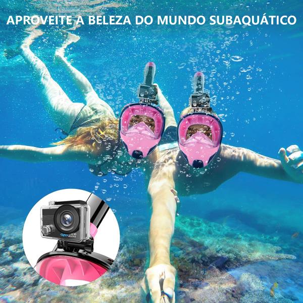 Imagem de Máscara de Mergulho Kit Óculos Antiembaçante Snorkel Respirador Com Válvula à Prova D'água Original