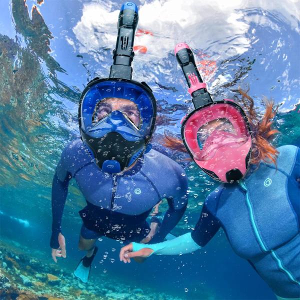 Imagem de Máscara de Mergulho Kit Óculos Antiembaçante Snorkel Respirador Com Válvula à Prova D'água Original