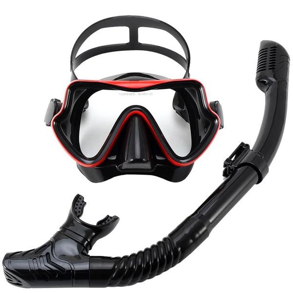 Imagem de Máscara de Mergulho Profissional para Adultos - Conjunto de Snorkel com Saia de Silicone Antiembaçante