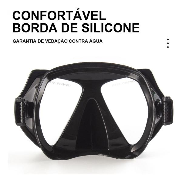 Imagem de Máscara de Mergulho Snorkel Respirador Com Válvula à Prova D'água Óculos Antiembaçante Regulável