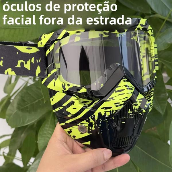 Imagem de Máscara de Motociclista com Proteção Facial - À Prova de Vento e Camuflada