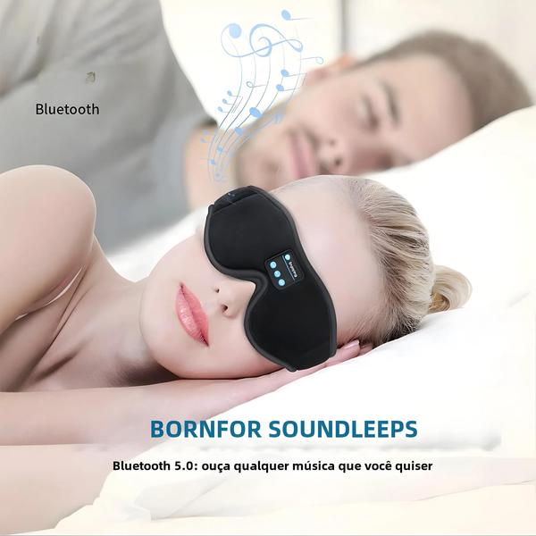 Imagem de Máscara de Olhos 3D com Bluetooth e Alto-Falante HD Integrado - Para Dormir e Ouvir Música