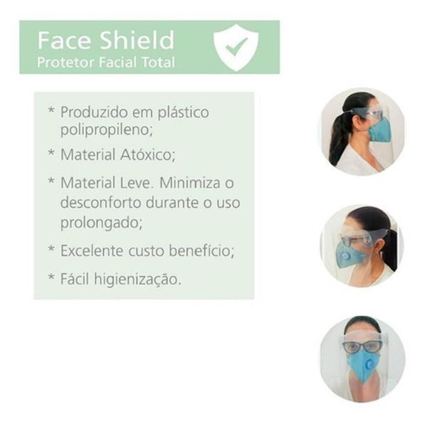 Imagem de Máscara De Proteção Facial Com Elástico 3501 Face Shield Uni