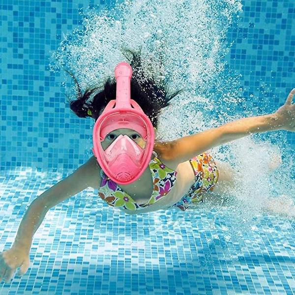 Imagem de Máscara de Snorkel Infantil com Visão Panorâmica 180° - Conjunto Rosa