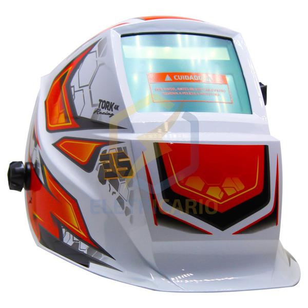 Imagem de Mascara de Solda Automática 4K Eletrodo Tig Mig Plasma Racing 35 Tork