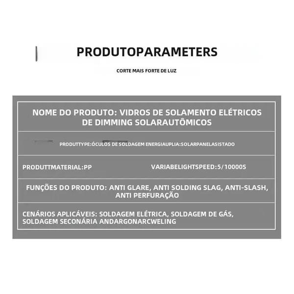 Imagem de Máscara de Solda com Escurecimento Automático - Óculos de Proteção Solar