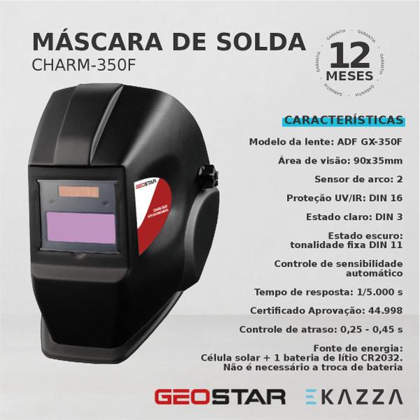 Imagem de Máscara de Solda Escurecimento Automático CHARM-350F - GEOSTAR