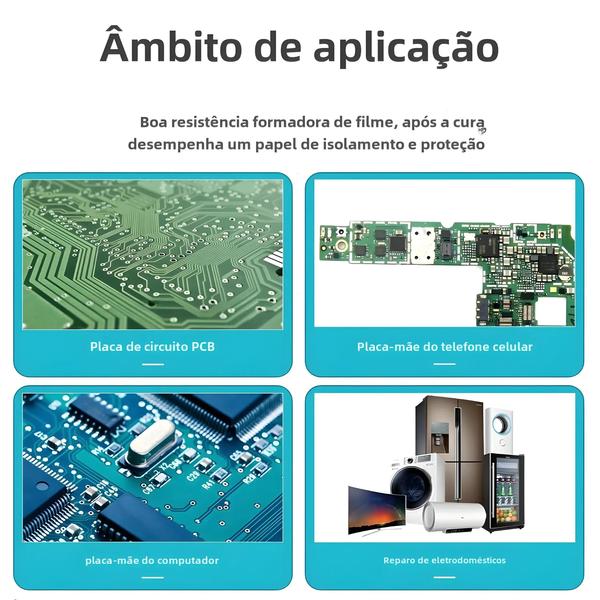 Máscara de Solda Fotossensível UV DSUNYK - Tinta 100g para BGA, PCB e Fluxo de Óleo Imagem de Máscara de Solda Fotossensível UV DSUNYK - Tinta 100g para BGA, PCB e Fluxo de Óleo