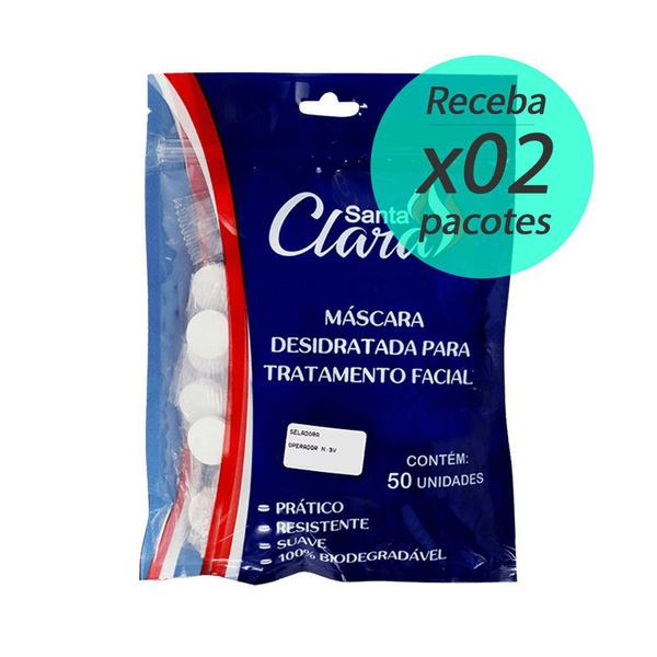 Imagem de Mascara desidratada descartavel santa clara 100un 02 pct