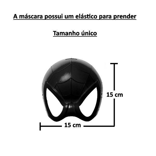 Imagem de Máscara do Tipo Homem Aranha Preta Fantasia Infantil