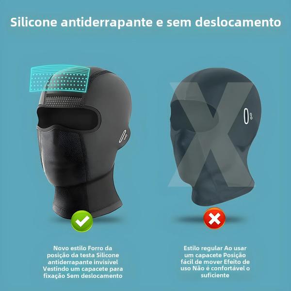 Imagem de Máscara Facial Completa com Proteção UV - Balaclava de Seda Gelada de Secagem Rápida