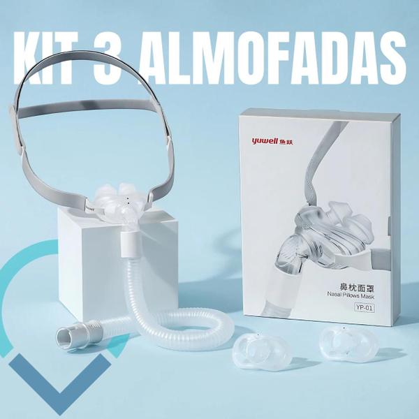 Imagem de Máscara Intranasal Pillow Yp-01 - Yuwell C/ 3 Almofadas Inclusas