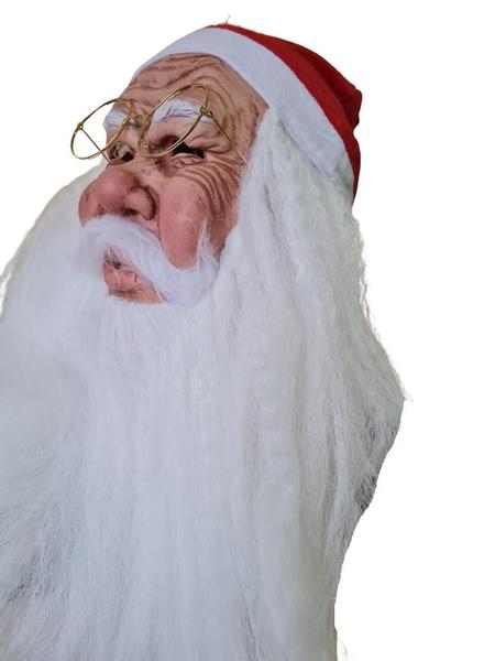 Imagem de Máscara Látex Papai Noel Realista c/ Óculos Fantasia Natal