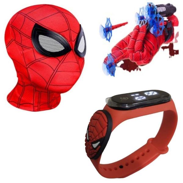 Máscara,luva lança-dardos e relógio infantil Homem-Aranha_BV - SMACTUDO Imagem de Máscara,luva lança-dardos e relógio infantil Homem-Aranha_BV - SMACTUDO