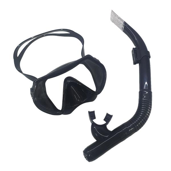 Imagem de Máscara Mergulho Snorkel Kit Óculos Respirador Conjunto Adulto Juvenil Praia Piscina Ajustável