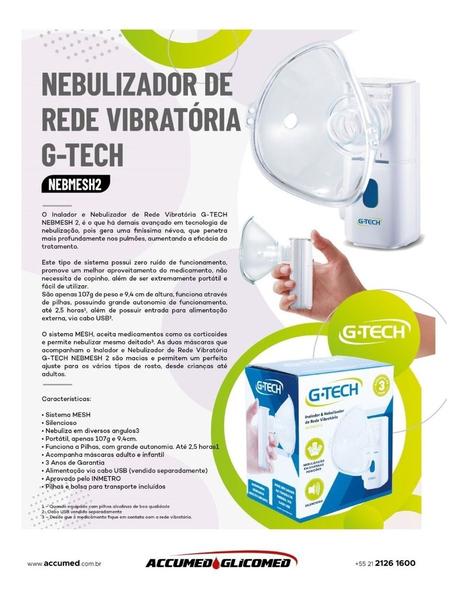 Imagem de Máscara Nebulizador Inalador Compressor Portátil Nebmesh1 Silencioso Adulto Infantil