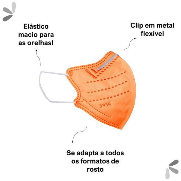 Imagem de Máscara PFF2 Adulto Laranja 1 un. EFB 99% Medi Company