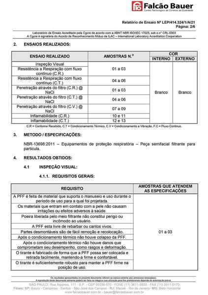 Imagem de Máscara pff2/n95 infantil branca - 100 unidades