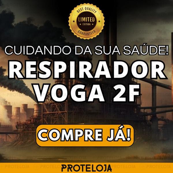 Imagem de Máscara Respirador Facial 1/4 Para Proteção Química Gases VOGA Com 1 Filtro contra vapores organicos absorção quimica gases acidos