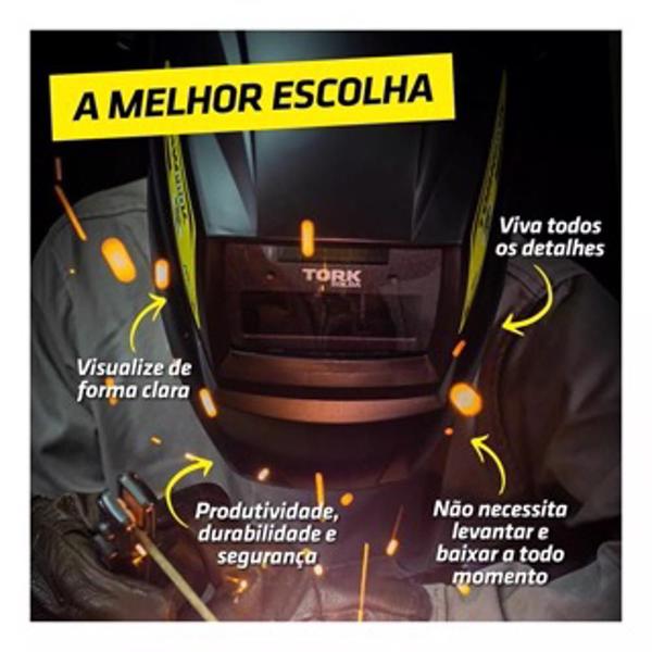 Máscara Solda Auto Escurecimento Automático 4k + 2 Esq 12kg - TORKSOLDAS Imagem de Máscara Solda Auto Escurecimento Automático 4k + 2 Esq 12kg