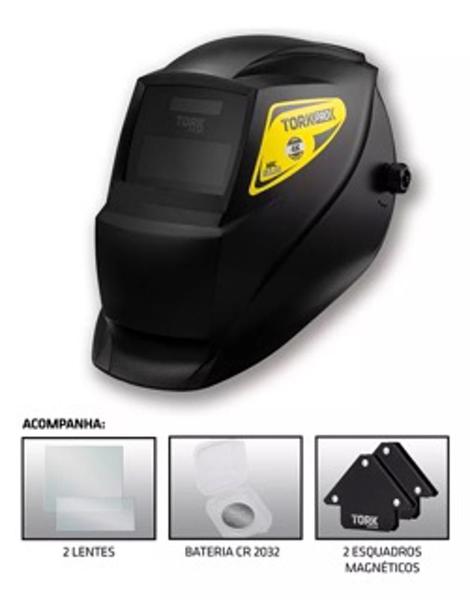 Máscara Solda Auto Escurecimento Automático 4k + 2 Esq 12kg - TORKSOLDAS Imagem de Máscara Solda Auto Escurecimento Automático 4k + 2 Esq 12kg