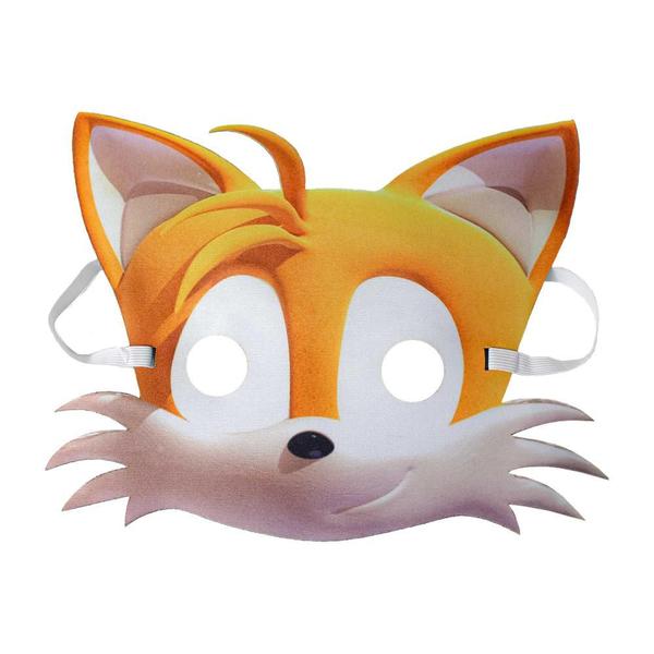 Imagem de Máscara Sonic Tails Infantil Mascote Raposa