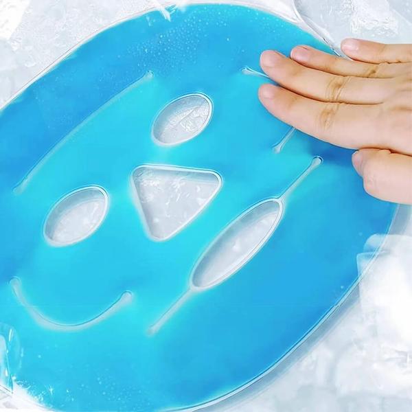 Imagem de Máscara Térmica Facial Gel Compressa Quente ou Fria Azul