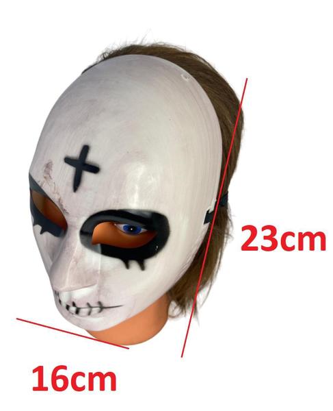 Imagem de Máscara The Purge Anarquia God Halloween Branca 23cm x 16cm