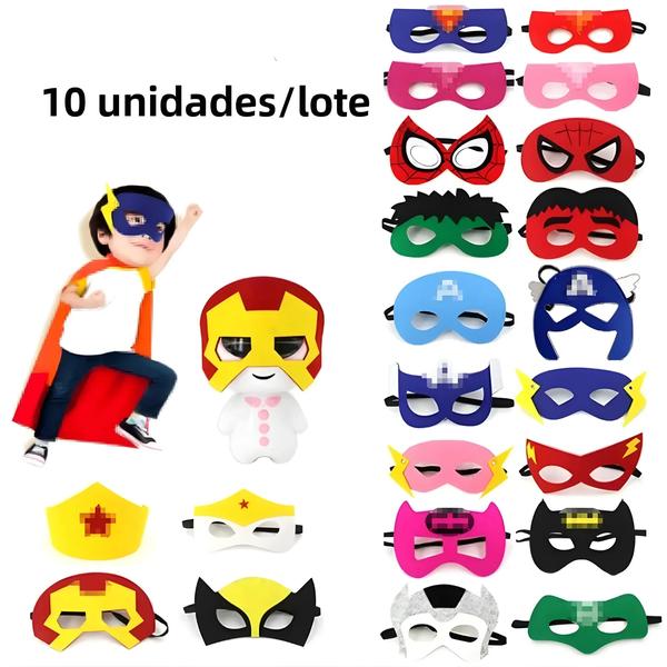 Imagem de Máscaras de Super-heróis para Crianças - Halloween, Festa de Aniversário (32/28/10 Unidades)