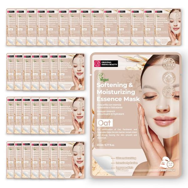 Imagem de Máscaras Faciais Innerest Original Derma Beauty Collagen, 36 unidades de 23ml - Aveia