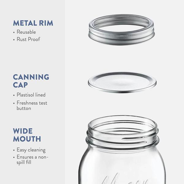 Imagem de Mason Jars Paksh Novelty Food Storage 32 ml (pacote com 12)