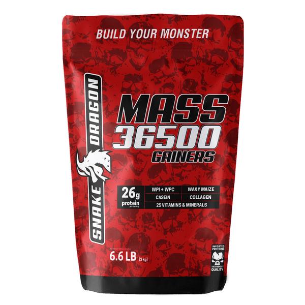 Imagem de Mass 36500 Gainers 3kg Snake Dragon 36g de Proteínas Rico em Carboidratos Suplemento Nutricional Completo