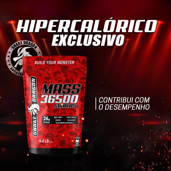Mass 36500 Gainers 3kg Snake Dragon 36g de Proteínas Rico em Carboidratos Suplemento Nutricional Completo Imagem de Mass 36500 Gainers 3kg Snake Dragon 36g de Proteínas Rico em Carboidratos Suplemento Nutricional Completo