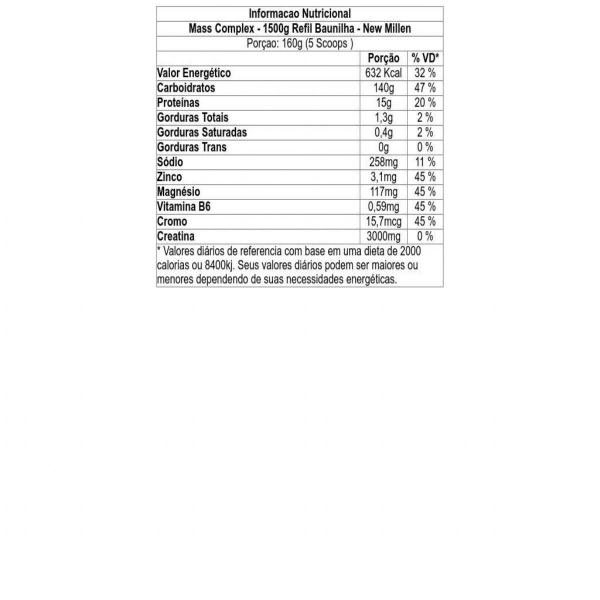 Imagem de Mass Complex - 1500G Refil Baunilha - New Millen