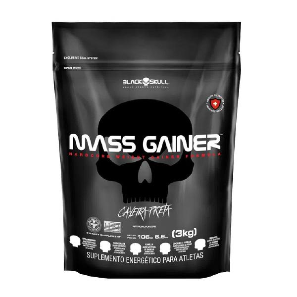 Imagem de Mass Gainer Hipercalórico Refil 3kg - Black Skull