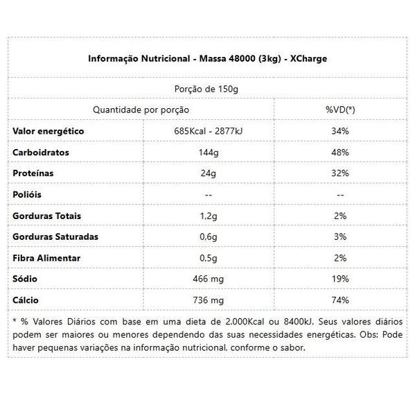 Imagem de Massa 48000 (3kg) - Sabor: Chocolate