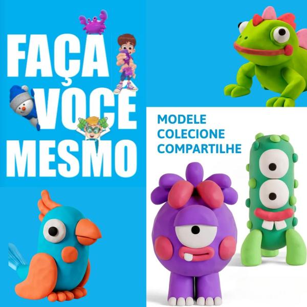 Massa 4em1 Clay Air Modela Pula e Molda Personagens Pet e Monstro